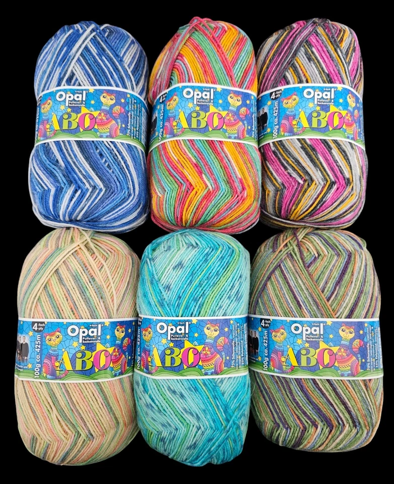 Sockenwolle Opal Set 6×100g, 4 fädig #07 - Bild 1 von 1