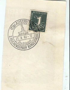 3 . Reichenberger Bundestreffen Sonderstempel Augsburg 1960 - Bild 1 von 1