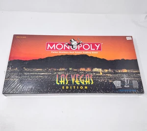 Monopoly "LAS VEGAS" Board Game 1997 Authorized Edition FACTORY SEALED! w/PEWTER - Picture 1 of 6