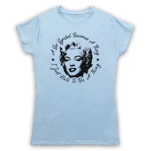 MARILYN MONROE SEX SYMBOL RETRO BEAUTY ICON I HATE TO BE MENS & WOMENS T-SHIRT - Picture 1 of 23