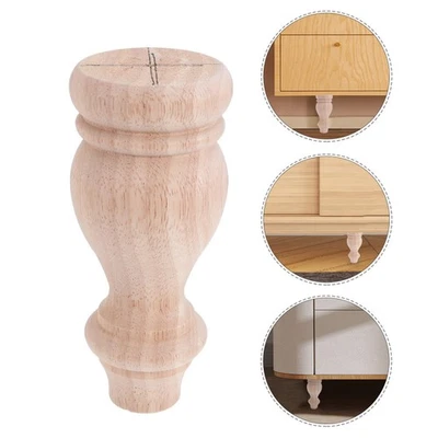  French Decorative Wooden Table Legs 6 Inch Tall Furniture Coffee - Image 1 of 4
