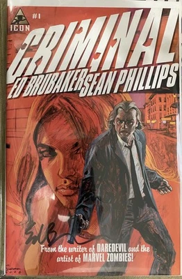 Criminal por Ed Brubaker vol 1 (2006) 1 2 3 4 5 set FIRMADO  Foto 1 de 4