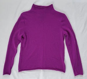 Suéter para mujer Nicole Miller New York púrpura 100 % lana merino fina talla grande - Imagen 1 de 16