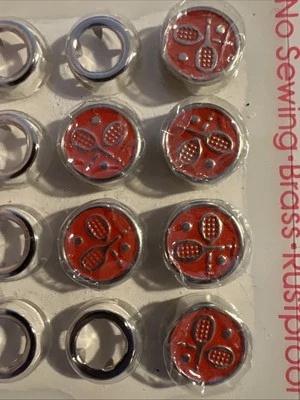 Vintage 6 Sets Of Snap Fasteners Printed Rocket Ball , with Tool. Rustproof - Image 1 of 4