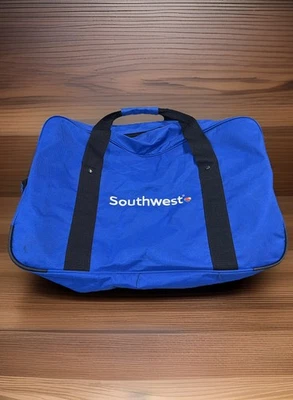 Southwest Airlines Duffel Bag Tote Travel Blue Canvas Bag Large 23" x 15" x 8" - Image 1 of 4
