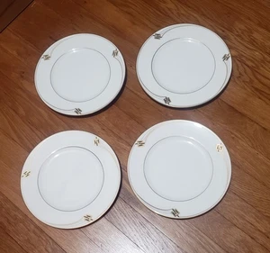 Noritake Traditions 2000 Joely Salad Plates 7805 Gold Trim New Set Of 4 - Picture 1 of 4