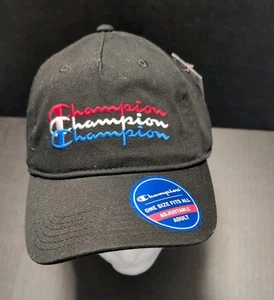 Champion Men's Ameritage Dad Adjustable Curved Bill Hat Black - Picture 1 of 13