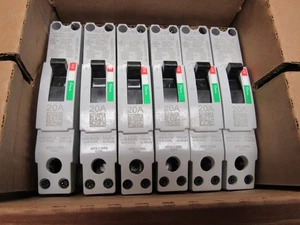 6 PC- GE/ABB TEYL1020B 20A, 1P ,CIRCUIT BREAKERS (NEW) - Picture 1 of 4
