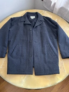 St. John’s Bay Men’s Wool Coat Size XLT Dark Gray/Black - Picture 1 of 7