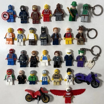 LEGO Minifigures Lot 28 DC Marvel Superheroes Star Wars Vintage Minifigs Parts - Image 1 of 4