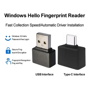 USB Fingerprint Reader For PC 11 10 32/64-bit Compatible Wi HLF - Photo 1/7