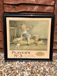 Player’s Cigarettes Tobacconists Framed Pictorial Advertising Show Card/ Sign - Picture 1 of 7