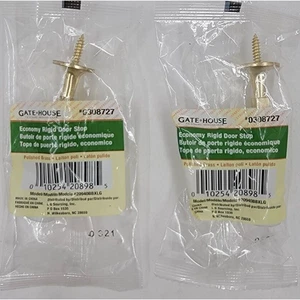 Torhaus starrer Türstopper 0308727 Messing poliert Wandschutz 2 Stück - Bild 1 von 3