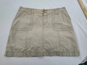 Sonoma Original Skort Talla 10 Beige Bolsillos Botones Cintura 34” Largo 17” - Imagen 1 de 8