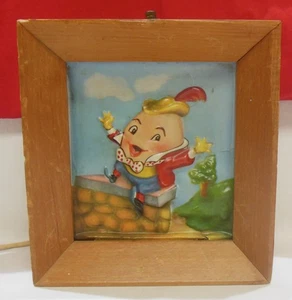 Humpty Dumpty Shadowbox Electric Night Light Vinson Levinson Mfg - Bild 1 von 10