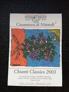 orig. Wein-Etikett Nittardi 2003 Robert Combas etiquette d´artiste artist labe - Bild 1 von 1