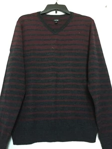 APT 9 LS Merino Stripe V Neck Sweater Men Size S. NWT - Picture 1 of 12