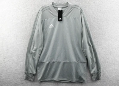 Adidas Tiro Training Pullover Mens Medium Gray V-Neck Soccer Track Tennis New - Image 1 of 4