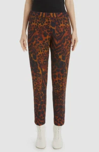 $945 Dries Van Noten Women's Brown Poumas Animal Print Pants Size FR-38 / US-6 - Picture 1 of 4