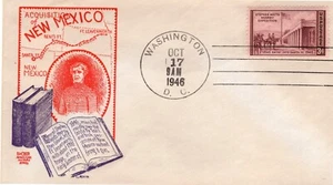 US Bi Color Craft #944 Oct 17th 1946 3c Kearny Expedition 4 line Killer ST2793 - Picture 1 of 2