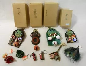 #04 10er Set Japanische Volkshandarbeiten Kokeshi 4-13cm / Weihnachtsschmuck - Bild 1 von 11