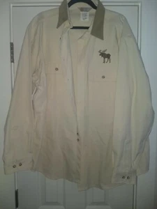 Vintage Union Made USA Carhartt Canvas Thick Moose Work Shirt 2XL XXL - Picture 1 of 5
