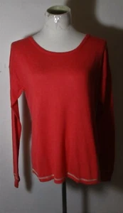 Cashmere Blend C&C California Red Wool Sweater Top Size S/Ch/P - Picture 1 of 6