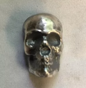1 oz Skull (Antique finish) 999 fine silver bar "Yeager's Poured Silver" YPS - Picture 1 of 6