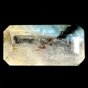 4,32 CT CUARZO PARAIBA GILLALITA BLANCO Y AZUL CORTE OCTÁGONO NATURAL - Imagen 1 de 2