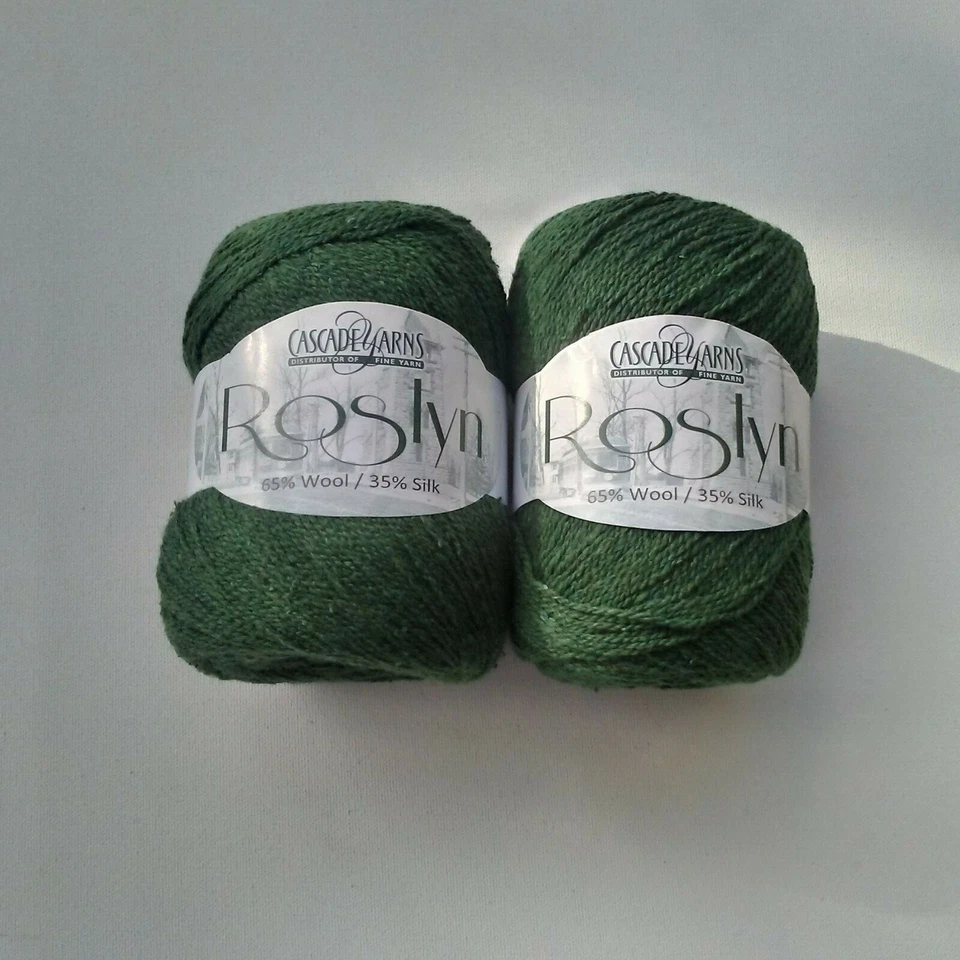 Cascade 'Roslyn' (65% Wool, 35% Silk ) 383 yds,100 g, Lot of 2, # 20 "Eden" - Image 1 of 1
