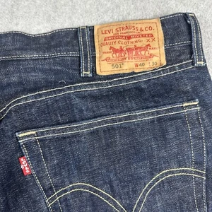 Levis Jeans Herren 40x30 (38x29) Blau 501 XX Denim Straight Dark Raw Wash Y2K - Bild 1 von 11