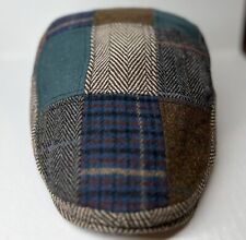 Vintage Boston Scally Co Mens Patchwork Wool Blend Tradesman Newsboy Cap Sz XXL