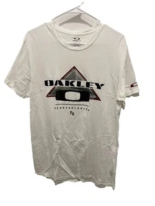Oakley T Shirt Mens Size L White Short Sleeve Crew Neck - Picture 1 of 3