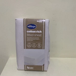 Drap housse Silentnight coton riche double écru 135 x 190 cm - Photo 1/4