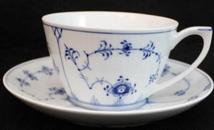 Royal Copenhagen BLUE FLUTED PLAIN Cup & Saucer Pattern 1 SHOWROOM INVENTORY A+ - Picture 1 of 5