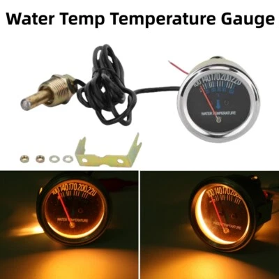 2'' 52mm Pointer Mechanical Car Water Temp Temperature Gauge ℉ and ℃ With Sensor - Image 1 of 4
