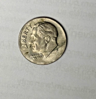2000 P Roosevelt Dime Many RARE Error Coin Dye Crack Broadstuck DDO Weak No Edge - Image 1 of 4