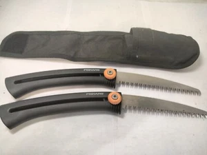 Vintage Gerber Fiskars Retractable Saws with Sheath 2 Saws Finland Hunting - Picture 1 of 9