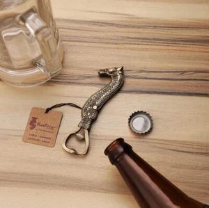 Sea Horse Design Antique Finish Brass Bottle Opener Bar Accessories Pack of 1 - Picture 1 of 6