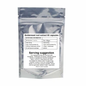 Golden Seal Root Extract 500mg VEGGIE capsules x 60 goldenseal ships fast - Picture 1 of 1