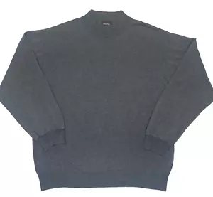 Suéter Anthology 100% Seda Manga Larga Gris Tejido Pullover Talla Grande L - Imagen 1 de 8
