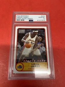 2003-04 Bazooka #223 LeBron James (RC) Home White Jersey PSA 10 - Picture 1 of 2