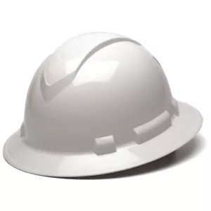 Pyramex BLANCO ALA COMPLETA ANSI CONSTRUCCIÓN DE SEGURIDAD Casco 4PT Suspensión de Trinquete - Imagen 1 de 6
