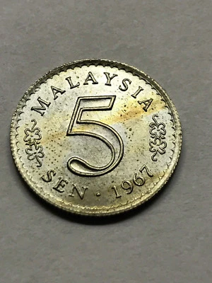 1967 Malaysia 5 Sen Unc #14175 - Image 1 of 2