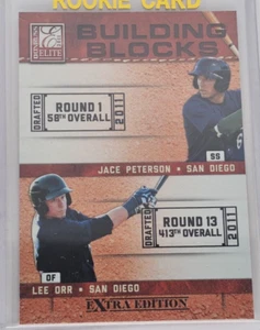 2011 Donruss Elite Extra Edition Building Blocks Dual #9 Jace Peterson/Lee Orr - Picture 1 of 2