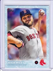 2015 Topps Snow Camo Parallel #601 Wade Miley (60/99) Boston Red Sox RARE - Picture 1 of 1
