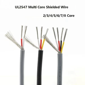 Multi Core Shielded Wire Signal Cable 2/3/4/5/6/7/8 Core 18AWG~28AWG UL2547 - Picture 1 of 7