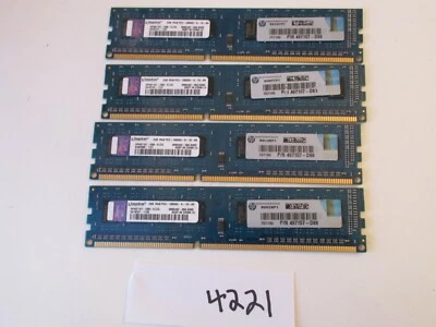 Kingston 4x2Gb=8Gb PC3-10600 1333Mhz DDR3 Desktop Memory RAM (4221) - Image 1 of 2