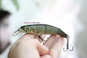 17g 4.5" minnow Multi Jointed Fishing Lure Bait Swimbait Life-like Shad Real - Picture 1 of 9