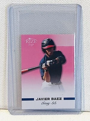 Leaf Rize 1/1 Javier Báez 2012 novato preproducción mini prueba Foto 1 de 2